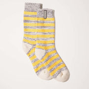 Sealskinz Banham Bamboo Mid Length Womens Striped Sock Small/Medium Yellow/Grey/Cream  click to zoom image