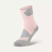 Sealskinz Bircham Waterproof All Weather Ankle Length Sock Small Pink/Grey Marl  click to zoom image