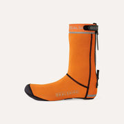 Sealskinz Caston All Weather Open-Sole Cycle Overshoe Small Orange  click to zoom image