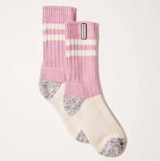 Sealskinz Cawston Bamboo Mid Length Womens Colour Blocked Sock Small/Medium Pink/Grey/Cream  click to zoom image