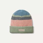 Sealskinz Cromer Waterproof Cold Weather Roll Cuff Striped Beanie Small/Medium Green/Pink/Grey/Blue  click to zoom image