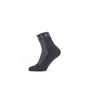 Sealskinz Dunton   Waterproof All Weather Ankle Length Sock With Hydrostop Small Black/Grey  click to zoom image