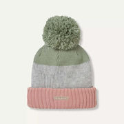 Sealskinz Flitcham Waterproof Cold Weather Bobble Hat Small/Medium Pink/Green/Grey  click to zoom image