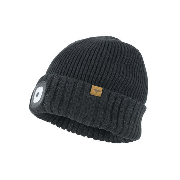 Sealskinz Heydon Waterproof Cold Weather Led Roll Cuff Beanie click to zoom image