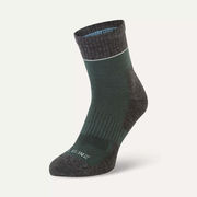 Sealskinz Morston Solo Quickdry Ankle Length Sock Small Olive/Grey Marl/Cream  click to zoom image