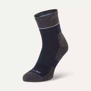 Sealskinz Morston Solo Quickdry Ankle Length Sock Small Navy/Grey Marl/Cream  click to zoom image