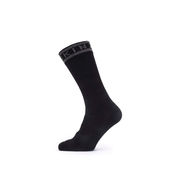 Sealskinz Scoulton Waterproof Warm Weather Mid Length Sock With Hydrostop Small Neon Yellow/Black/White  click to zoom image