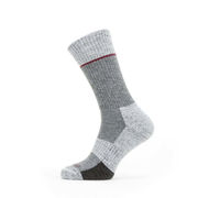 Sealskinz Thurton Solo Quickdry Mid Length Sock Small Grey/White/Red  click to zoom image