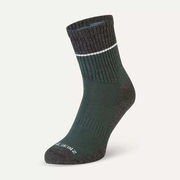 Sealskinz Thurton Solo Quickdry Mid Length Sock Small Olive/Grey Marl/Cream  click to zoom image
