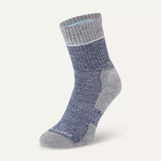 Sealskinz Thurton Solo Quickdry Mid Length Sock Small Blue/Light Grey Marl/Cream  click to zoom image