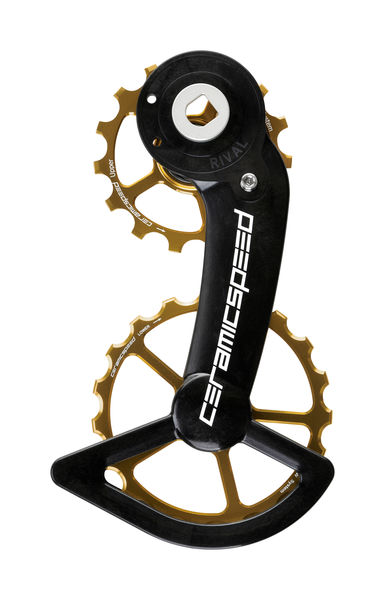 CeramicSpeed OSPW System Coated SRAM Rival AXS Pulley Wheels Gold click to zoom image