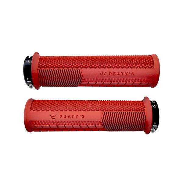 Peaty's Monarch Knurl Grip Thick (32-34mm) Red click to zoom image