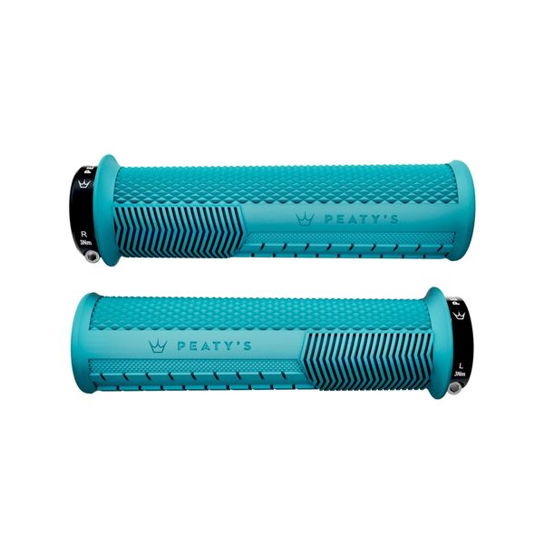 Peaty's Monarch Knurl Grip Thick (32-34mm) Turquoise click to zoom image