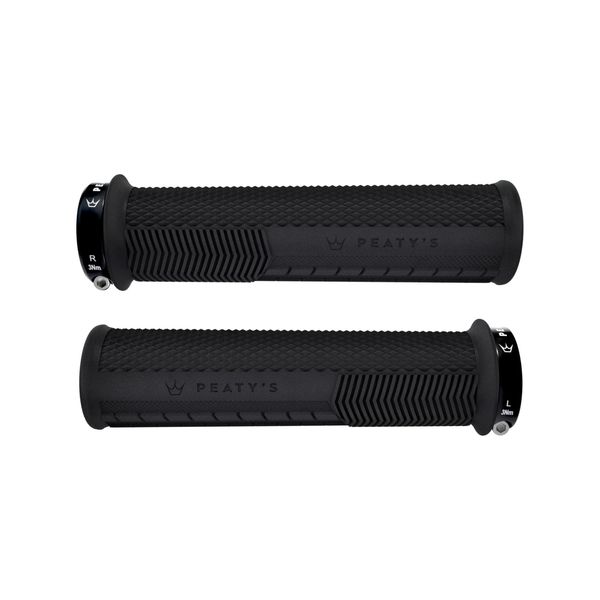 Peaty's Monarch Knurl Grip Thin (30-32mm) Black click to zoom image