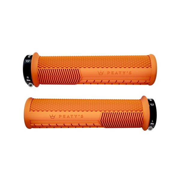 Peaty's Monarch Knurl Grip Thin (30-32mm) Mango click to zoom image