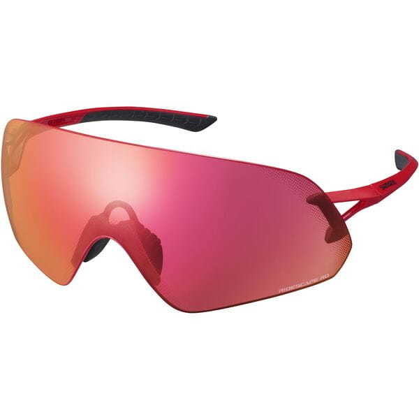 Shimano Aerolite Glasses, Metalic Red, RideScape Road Lens click to zoom image