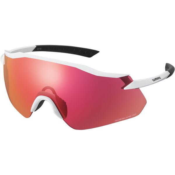 Shimano Equinox Glasses, Metalic White, RideScape Road Lens click to zoom image