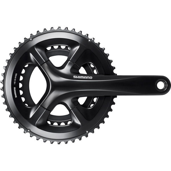 Shimano FC-RS510 double chainset, 50 / 34T, for 135/142mm axle, 165mm, black click to zoom image