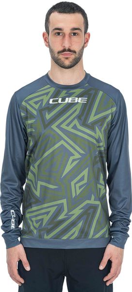 Cube Atx Round Neck Jersey Tm L/s Olive/grey click to zoom image