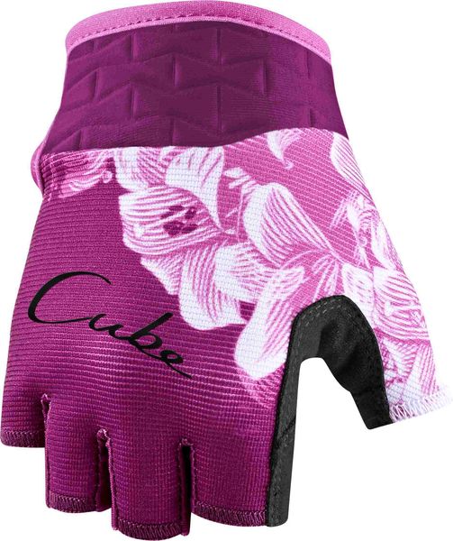 Cube Gloves Performance Junior Short Finger Pink click to zoom image