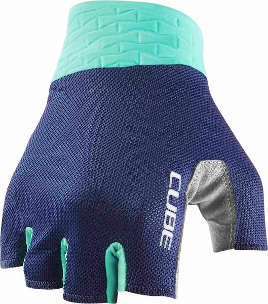 Cube Gloves Performance Short Finger Blue/mint click to zoom image
