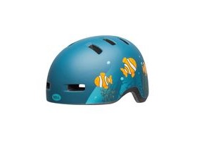 Bell Lil Ripper Children's Helmet Clown Fish Matte Grey-blue Unisize 47-54cm