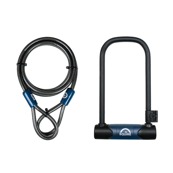 Squire Matterhorn 230 Shackle Kit D Lock - 230mm Key 14mm steel shackle Lock w bracket. Security rating 10 inc. Ext.10x1800 Cable click to zoom image