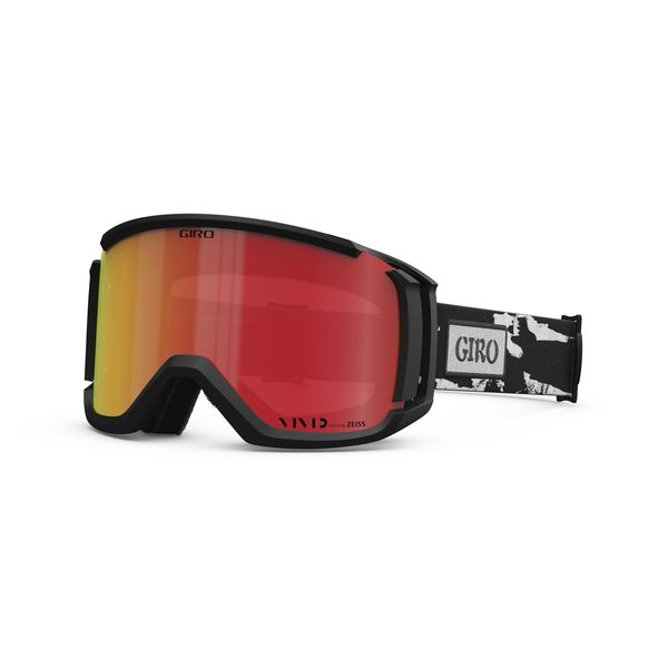 Giro Revolt Snow Goggles Black & White Stained - Vivid Ember Lens click to zoom image