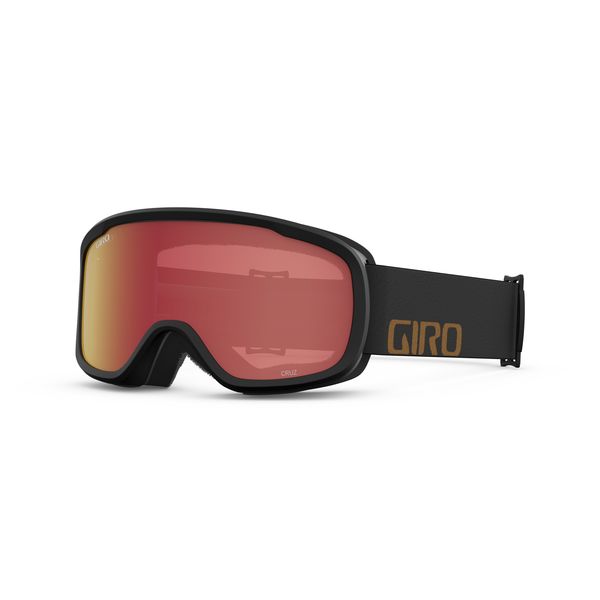 Giro Cruz Snow Goggle Camp Tan Wordmark - Amber Scarlet Lenses Medium Frame click to zoom image