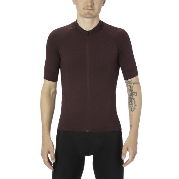 Giro New Road Short Sleeve Jersey Ox Blood/Heather click to zoom image