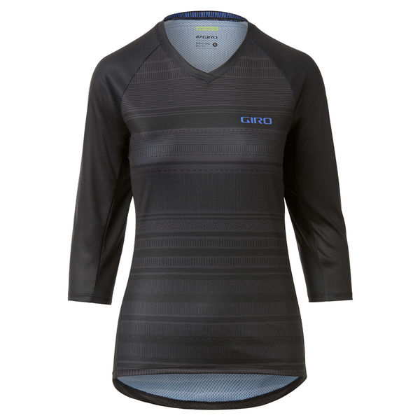 Giro Women's Roust 3/4 MTB Jersey Black Lines click to zoom image