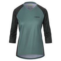 Giro Women's Roust 3/4 MTB Jersey Grey/Green Pounce