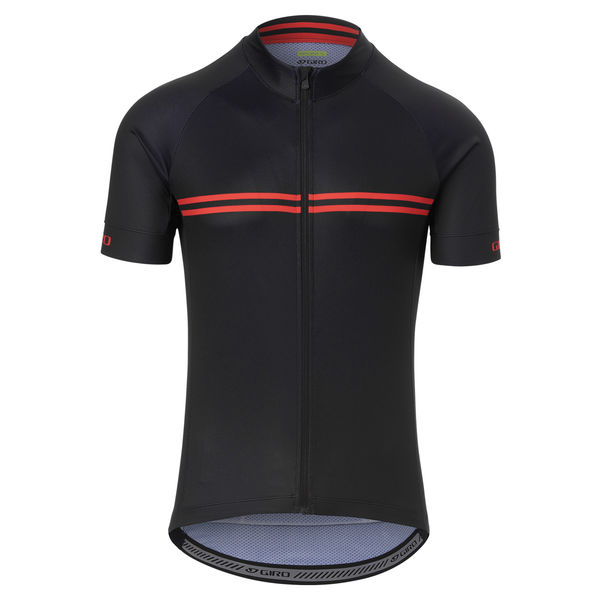 Giro Chrono Sport Short Sleeve Jersey Black/Red Classic Stripe click to zoom image