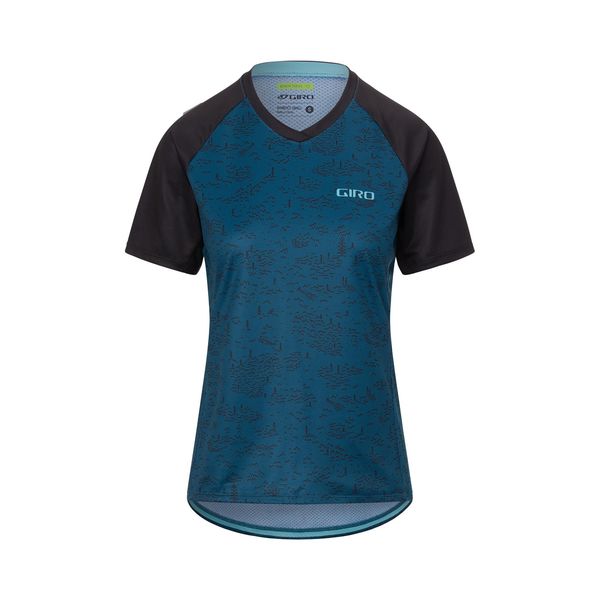 Giro Women's Roust Short Sleeve MTB Jersey Harbour Blue Scree click to zoom image