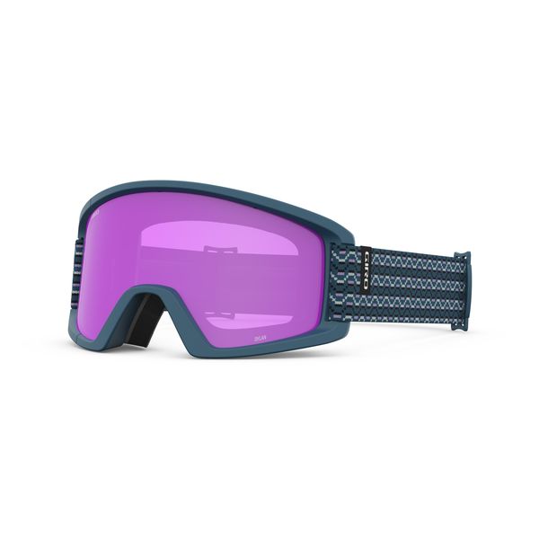 Giro Dylan Women's Snow Goggle Harbor Blue Sequence - Amber Pink/Yellow Medium Frame click to zoom image