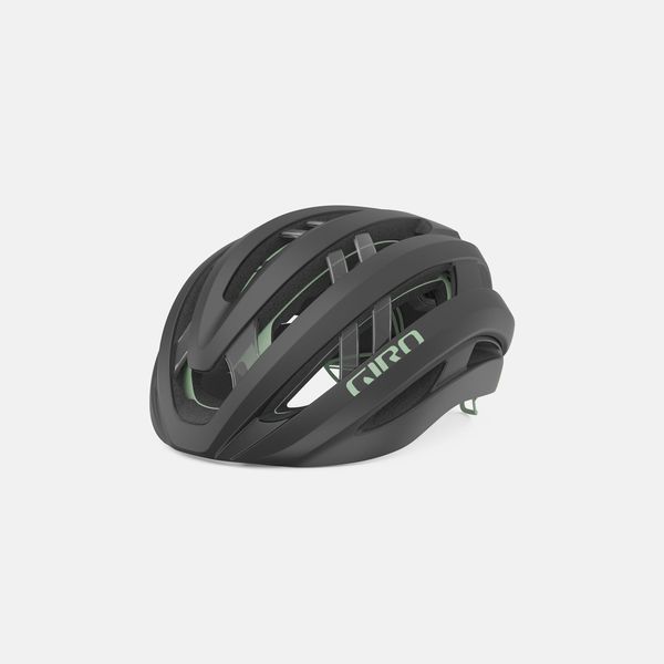 Giro Aries Spherical Helmet 2023: Matte Metallic Coal/Spice Green click to zoom image