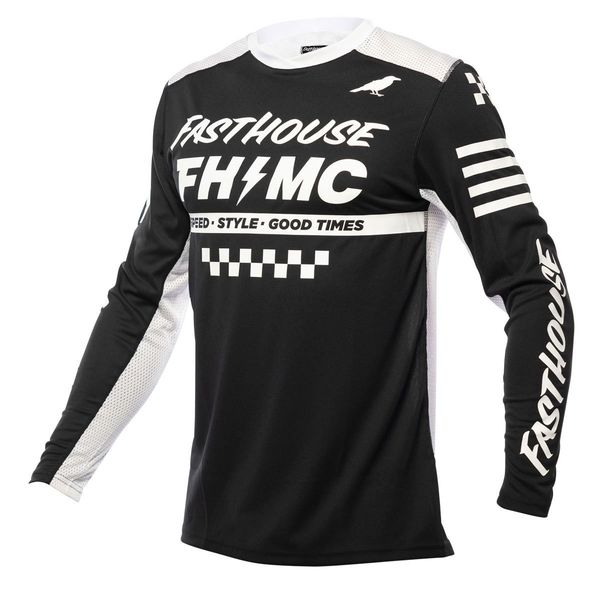 Fasthouse A/C Elrod Long Sleeve Jersey Black click to zoom image