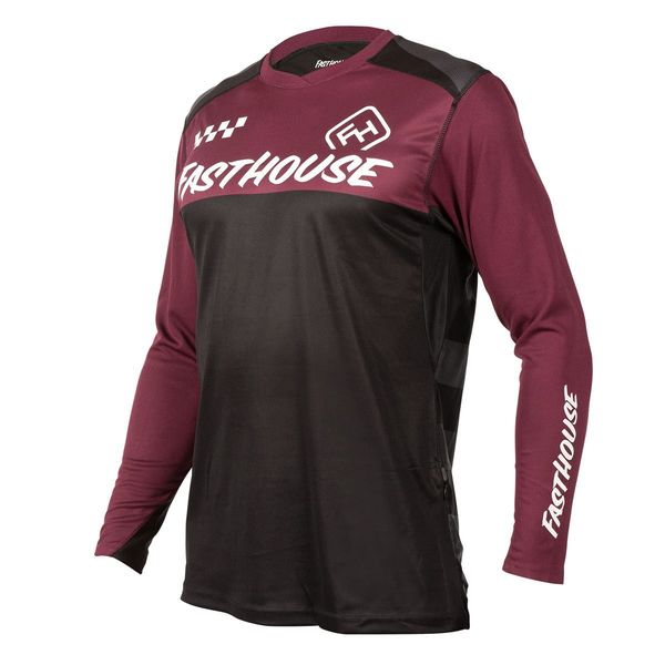 Fasthouse Alloy Block Jersey Ls Maroon/Black click to zoom image