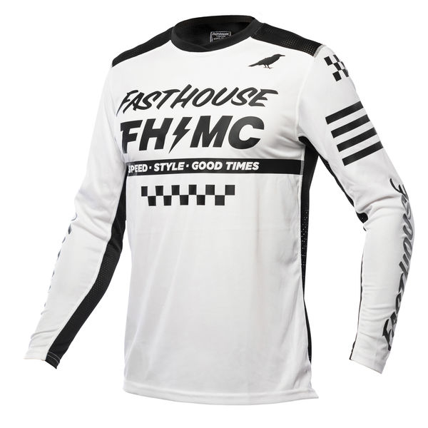 Fasthouse A/C Elrod Long Sleeve Jersey White click to zoom image