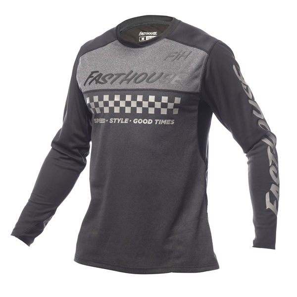 Fasthouse Alloy Mesa Long Sleeve Jersey Heather Charcoal/Black click to zoom image