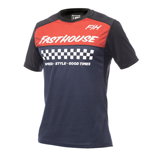 Fasthouse Alloy Mesa Short Sleeve Jersey Heather Red/Navy click to zoom image