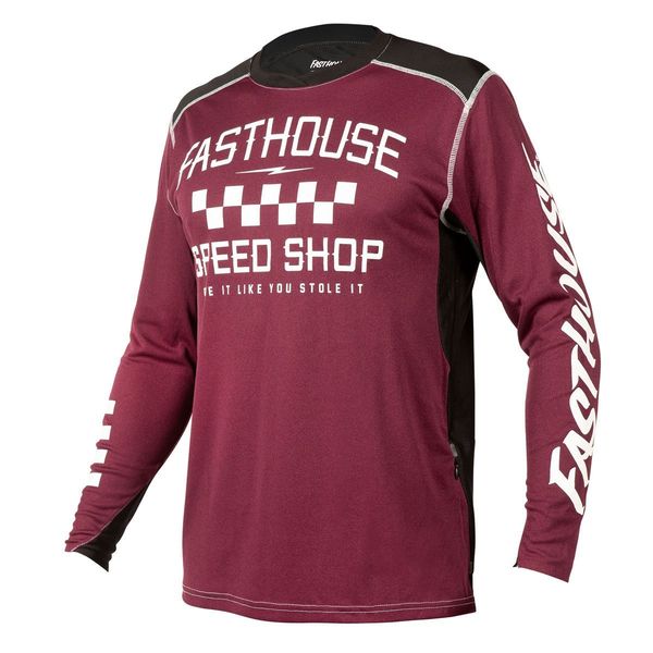 Fasthouse Alloy Roam Jersey Ls Heather Maroon click to zoom image