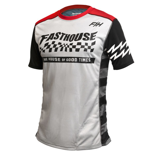 Fasthouse Classic Velocity Short Sleeve Jersey Silver/Indigo click to zoom image
