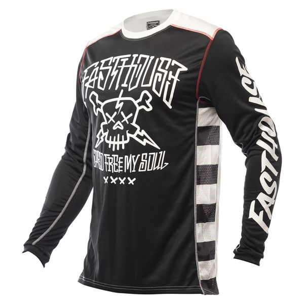 Fasthouse Grindhouse Akuma Long Sleeve Jersey Black click to zoom image
