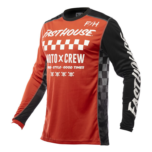 Fasthouse Grindhouse Alpha Long Sleeve Jersey Red/Black click to zoom image