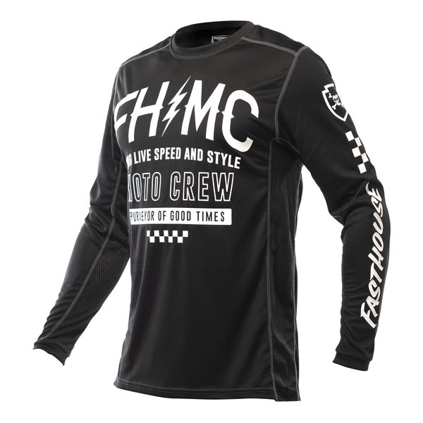 Fasthouse Grindhouse Cypher Long Sleeve Jersey Black click to zoom image
