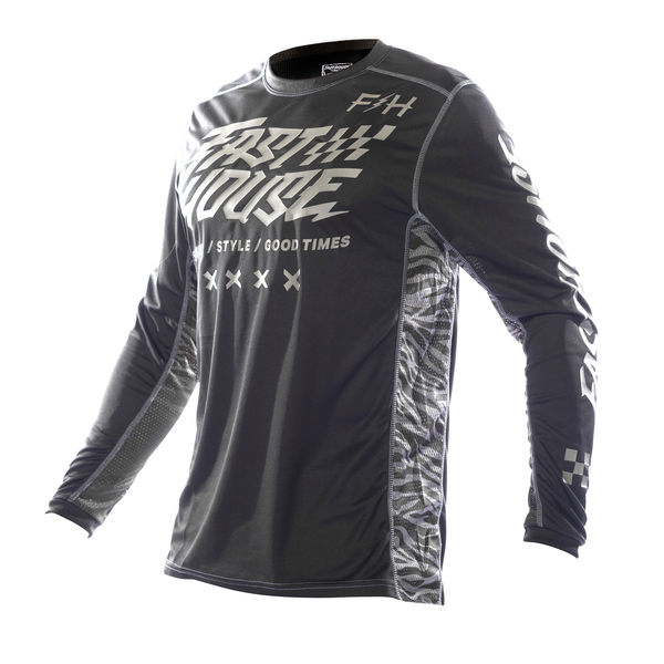 Fasthouse Grindhouse Rufio Long Sleeve Jersey Black click to zoom image