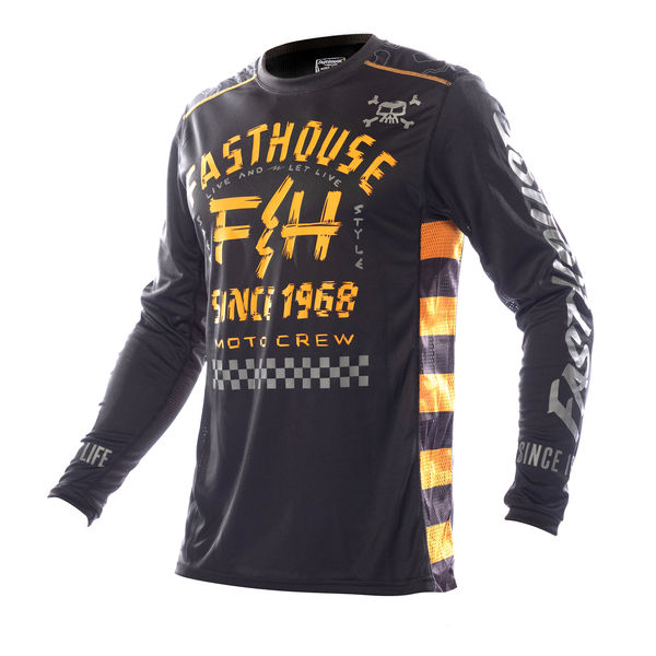 Fasthouse Off-road Long Sleeve Jersey Black/Amber click to zoom image