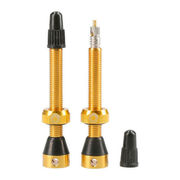 Tubolight Tubeless Valves Alloy - 50mm side hole tubeless valves 50mm Gold  click to zoom image