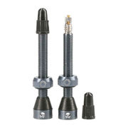 Tubolight Tubeless Valves Alloy - 50mm side hole tubeless valves 50mm Grey  click to zoom image